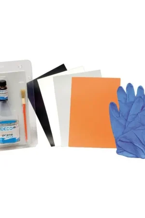 Affare Kit Ripara Gommoni Bianco per Neoprene e PVC - Collante, Tessuto, Pennello e Istruzioni incluso