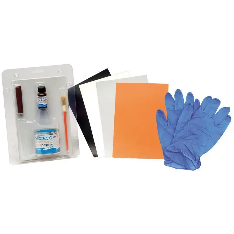 Affare Kit Ripara Gommoni Bianco per Neoprene e PVC - Collante, Tessuto, Pennello e Istruzioni incluso