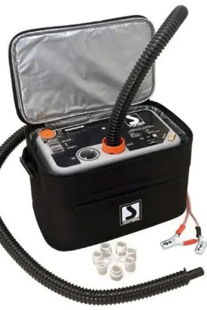 Gonfiatore Bravo Turbo Max 24 V per Vela e Nautica - Gonfia e Sgonfia con Arresto Automatico e Sistema di Diagnostica a LED Integrato Esclusivo
