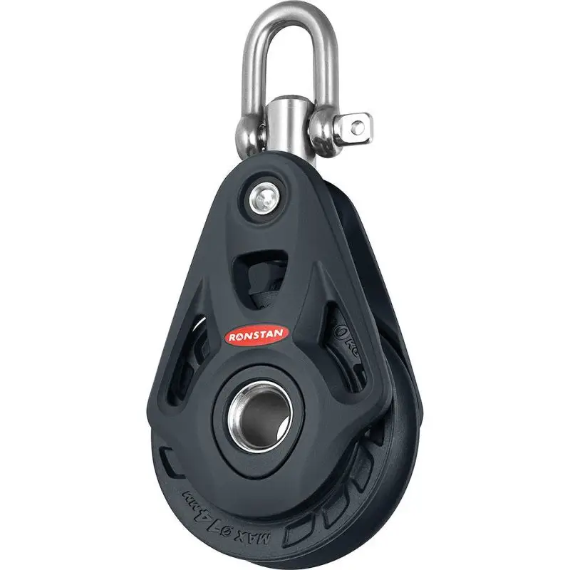 Ronstan Bozzello Singolo Serie 75 UB Core Blocks™ - Puleggia 75mm con Grillo in Acciaio, Carico Massimo 1500kg, Ideale per Vele e Drizze su Barche da Crociera e da Regata Ultima Occasione