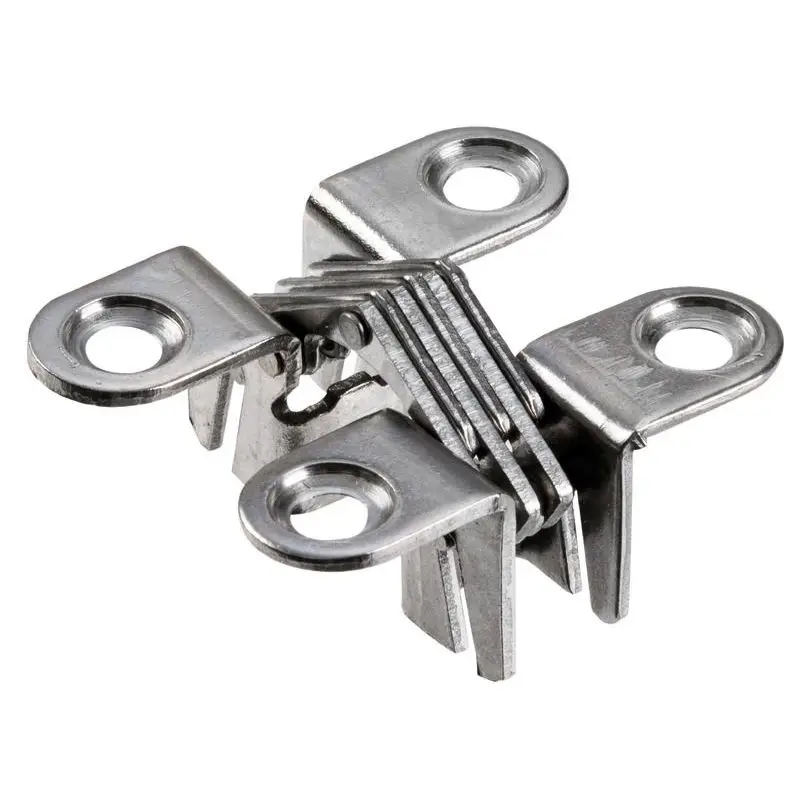 Cerniera a scomparsa mm 44,5 (Conf. da 2 pz) per porte ad incasso - Apertura 180° - Finitura satinata - Osculati Esclusivo