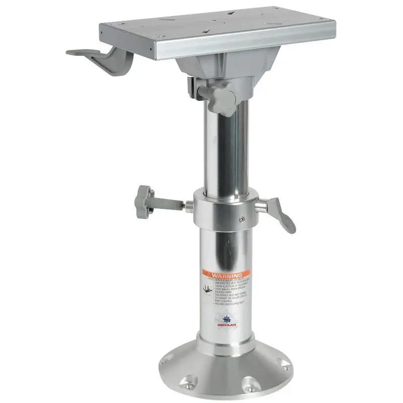 Vendita Finale Base e colonna in alluminio lucidato a specchio con supporto sedile girevole h. 300/400 per imbarcazioni - Ottimale per la tua nautica