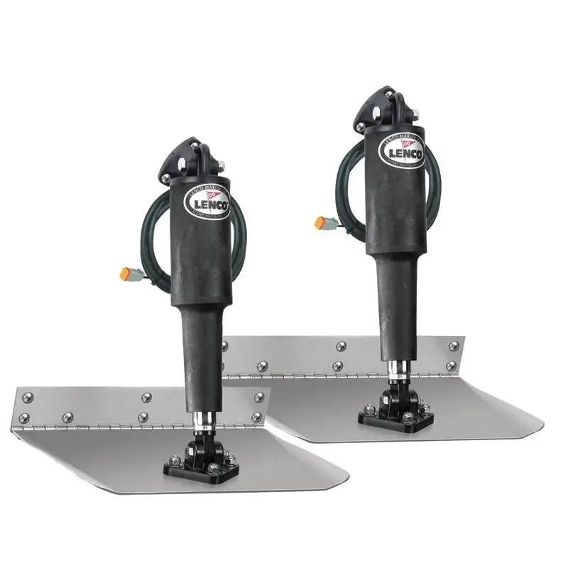 Kit Flap Lenco Standard 229 x 457 mm - Comprensivo di 2 Cylindri Azionatori, 2 Alettoni in Acciaio Inox e 2 Prolunghe da 20' per Attuatore. Pannello di Controllo da Acquistare Separatamente. Più Venduto