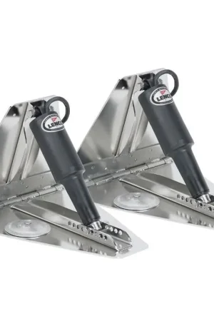 Offerta Limitata Kit flap Lenco Racing HP per scafi molto veloci - include 2 cilindri azionatori e 2 alettoni in acciaio inox, pannello di controllo e prolunghe da acquistare separatamente.