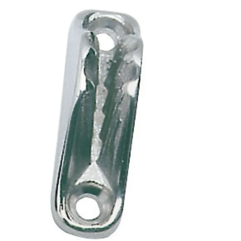 Strozzascotte in acciaio inox AISI 316 - Dimensioni 48 x 36 x 15 mm, bloccaggio a denti conici, lucidato a specchio per nautica e vela. Reso Gratuito