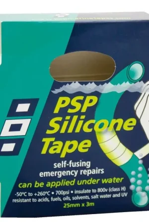Super Prezzo Nastro in silicone autoamalgamante bianco PSP Marine Tapes, resistenza termica da -50° a +180°, 6 bar, ideale per olii e carburanti nella nautica.