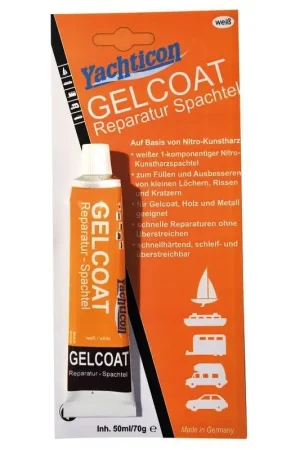 Gel Coat Bianco Yachticon - Riparazione Veloce per Vetroresina, Legno e Metallo senza Verniciatura Promozione Esclusiva