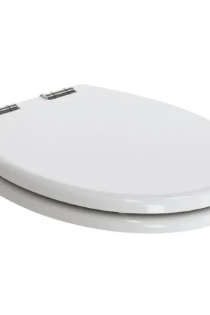 Copriwater Legno Silence Plus Tecma - Sedile per WC Elettrici con Chiusura Frizionata in Legno e Plastica Colore Bianco Nuovo Arrivo