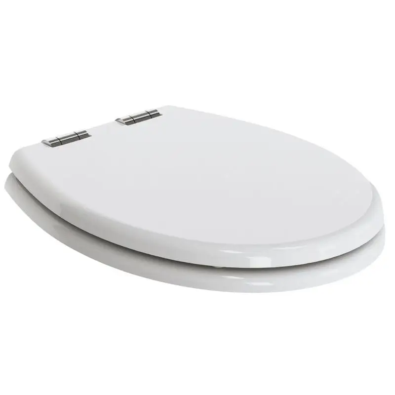 Copriwater Legno Silence Plus Tecma - Sedile per WC Elettrici con Chiusura Frizionata in Legno e Plastica Colore Bianco Nuovo Arrivo
