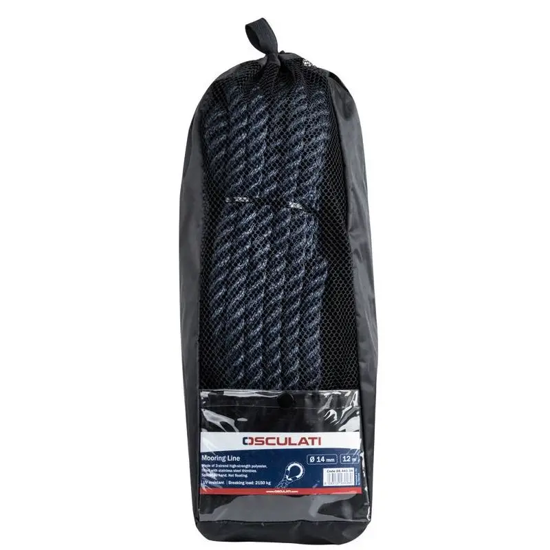Cima di Ormeggio Blu 16mm x 8m in Poliestere Alta Tenacità con Redance Inox e Impiombatura Fatta a Mano - Alta Resistenza per Vela e Nautica Più Venduto