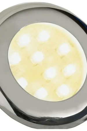 Plafoniera LED da incasso BATSYSTEM Nova II con interruttore chrome - Corpo in ABS per nautica e barche Promo Stagionale