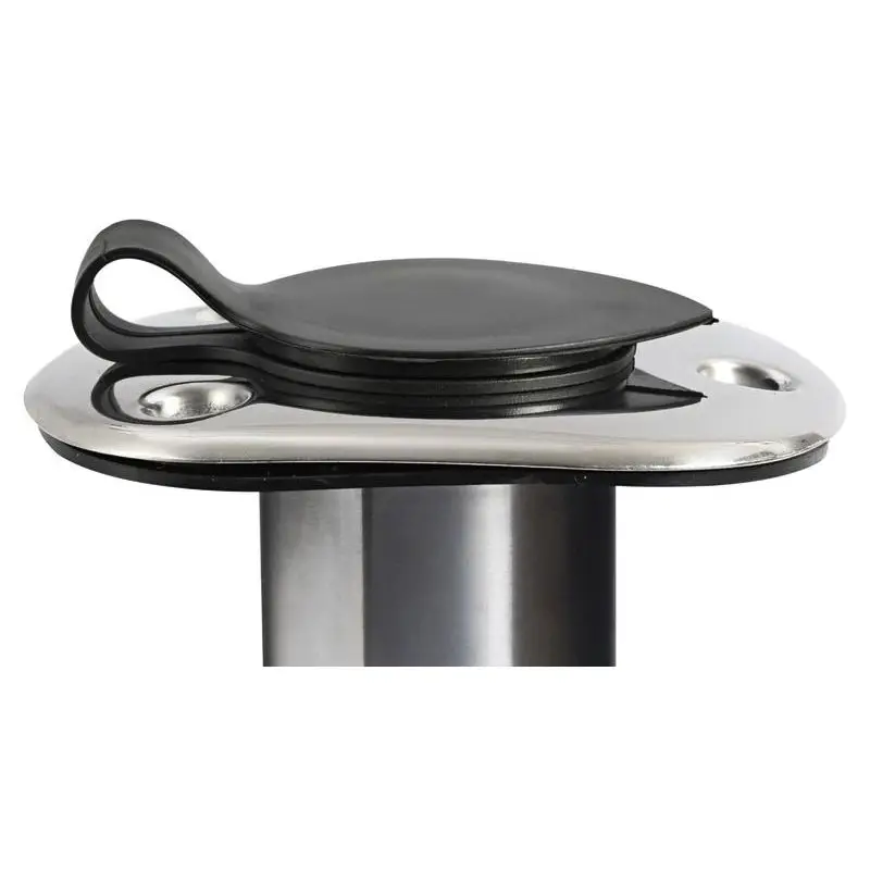 Portacanne Incasso Inox 42 mm 90° con Boccola di Protezione in PVC - Accessorio Nautico di Alta Qualità Di Tendenza