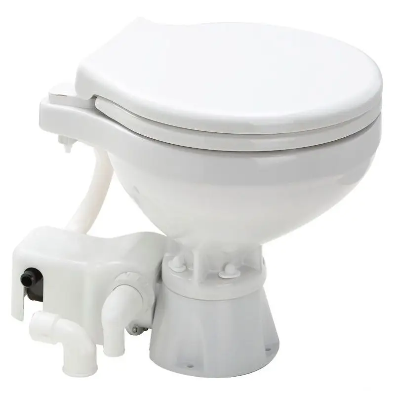 Ultima Occasione WC Elettrico Evolution Osculati - Silenzioso e Potente con Maceratore Incorporato, Tazza in Ceramica Bianca, Soft Close e Raccordo Orientabile a 360° per imbarcazioni