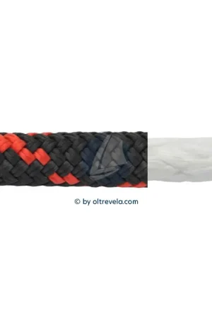 Doppia treccia in DYNEEMA DSK75 Ø5mm nera spie rosse Scelto Dai Clienti