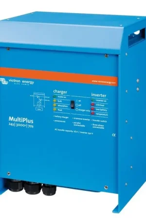 Sistema Victron Multiplus 3000W 50A - Inverter a onda pura sinusoidale con caricabatteria adattabile, compatibile con batterie al litio, modalità inverter e opzioni di collegamento parallelo. Più Venduto