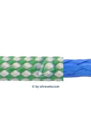 Prezzo Basso Doppia Treccia SK78 DINGHY CONTROL Ø5mm verde/bianco