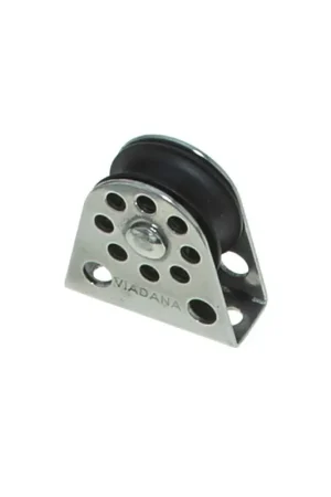 Occasione Rinvio Verticale Singolo Ø25mm con Cavo Ø4mm Viadana - Bozzelli e Rinvii per Cavo Metallico, Carico Rottura 500 kg, Lega Leggera Anodizzata, Mozzo in Plastica