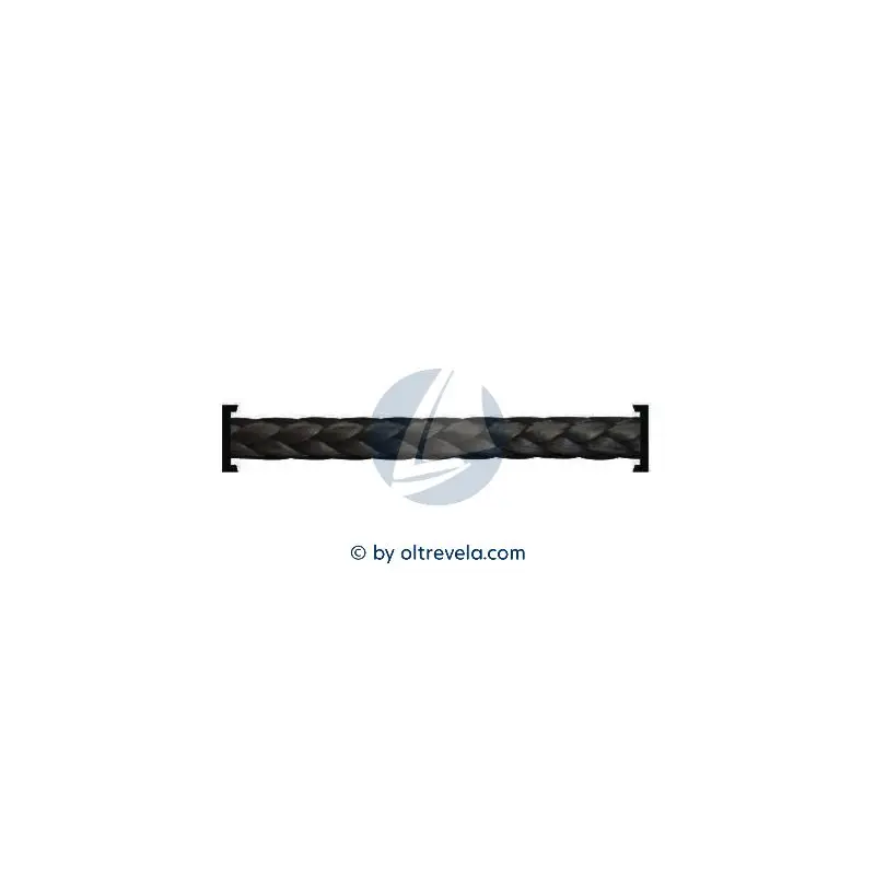 Bobina 100 metri treccia Dyneema DSK78 COMPACT per kitesurf Ø2.5mm nera Pagamento Sicuro