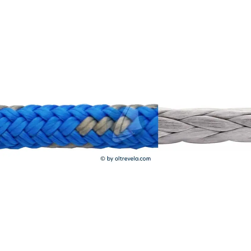 Bobina 100 metri doppia treccia POLIESTERE16 T90 alta tenacità Ø8mm azzurra Promo Stagionale