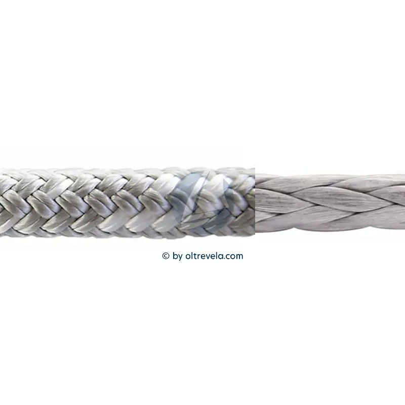 Quantità Limitata Bobina 100 metri doppia treccia POLIESTERE16 T90 alta tenacità Ø18mm grigia