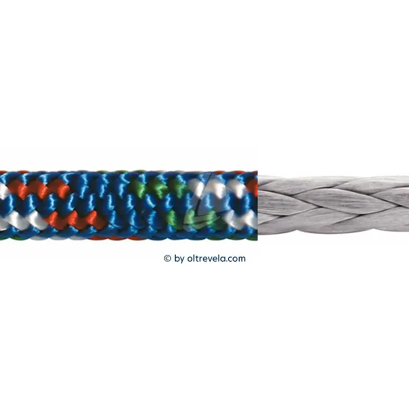 Bobina 100 metri doppia treccia in Dyneema SK78 OLYMPIC 78 Ø6mm bandiera Italiana Promozione