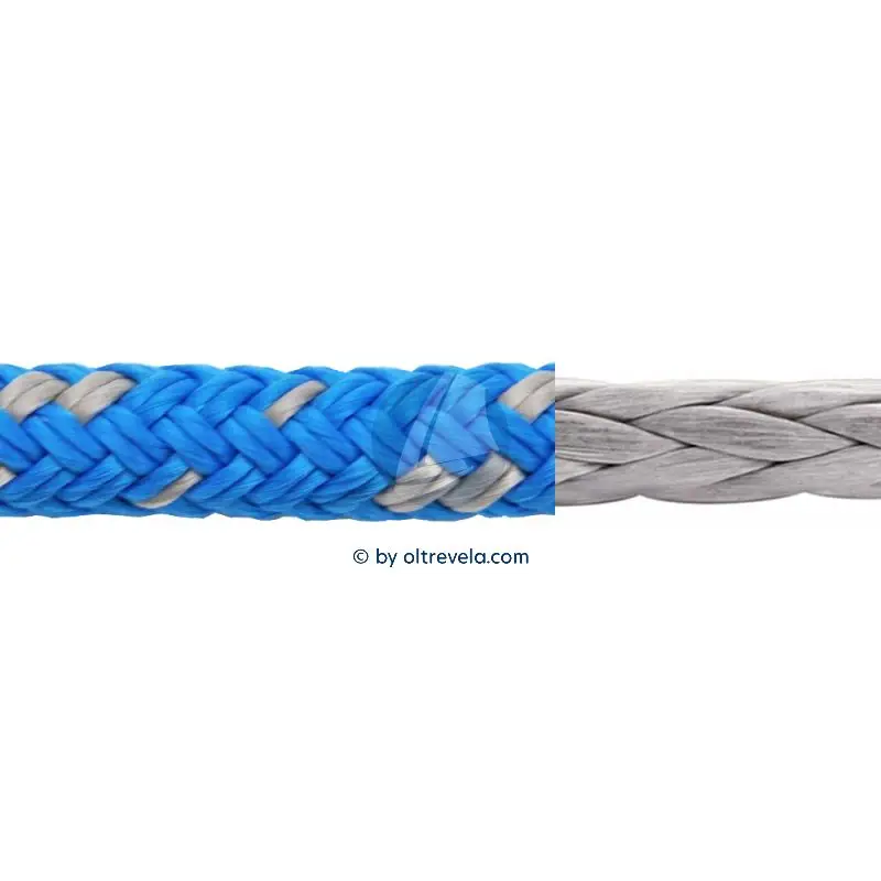 Bobina 100 metri doppia treccia POLIESTERE112 alta tenacità Ø4mm azzurra Di Tendenza