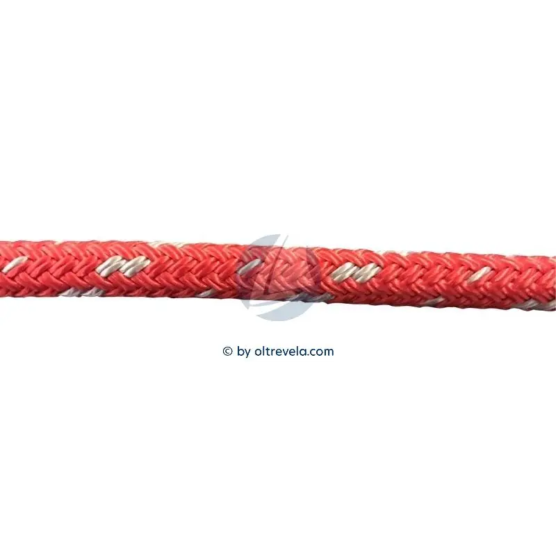 Bobina 100 metri doppia treccia POLIESTERE112 alta tenacità Ø16mm rossa Reso Gratuito