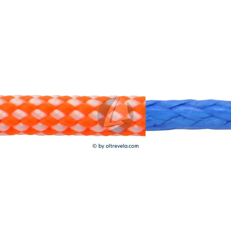 Bobina 100 metri doppia treccia in Dyneema SK78 con calza in Poliestere Dinghy Control Ø5mm arancio Super Prezzo