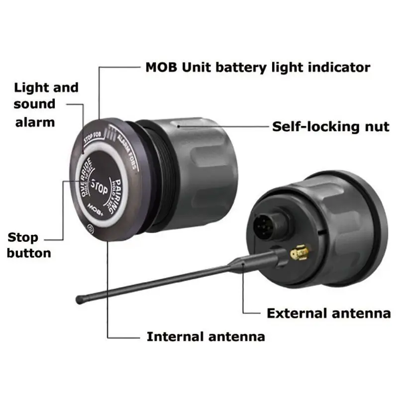 Stacco di sicurezza MOB+ completo con ricevitore xHUB e trasmettitore xFOB, spegnimento automatico motore, compatibile con tutti i modelli di motore 12/24V, sicurezza per bambini e animali a bordo. Ordina Subito