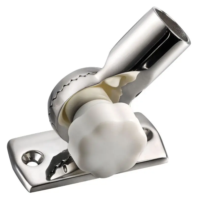 Basetta inox regolabile con pomello bianco per nautica - Osculati Bestseller