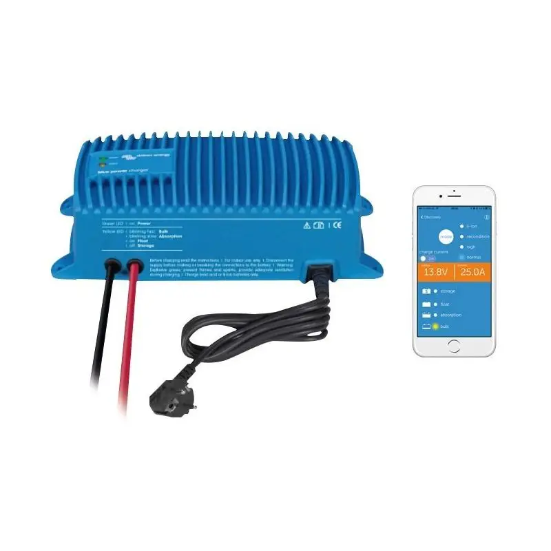 Prezzo Ridotto Caricabatteria Victron Bluesmart IP67 24/12 con Bluetooth - Caricatore Multistadio per Barche e Nautica, 92% di Efficienza, Protezione Avanzata e Sistema Storage Mode.