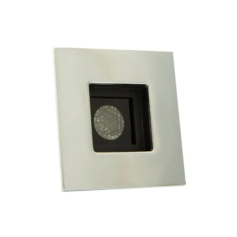 Ultima Occasione Spot LED Incasso PROMETEO QP in Ottone Argento Cromato - 3W, 4000°K Bianco, 10/30 Vdc - Foresti e Suardi - Illuminazione Nautica Interna ed Esterna con Ghiera Estetica e Lente Direzionale