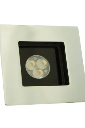 Spot ad incasso PROMETEO QM in ottone argento cromato con Power LED 2700 °K Bianco - Foresti e Suardi - 10/30 Vdc Vendita Finale