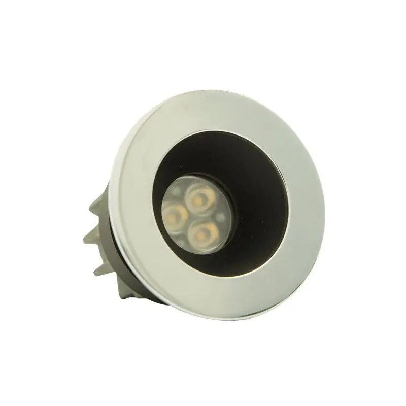 Offerta Del Giorno Spot ad incasso Foresti e Suardi PLUTONE TM in ottone argento cromato con Power LED 2700 °K Bianco - 10/30 Vdc - Design per esterni e interni