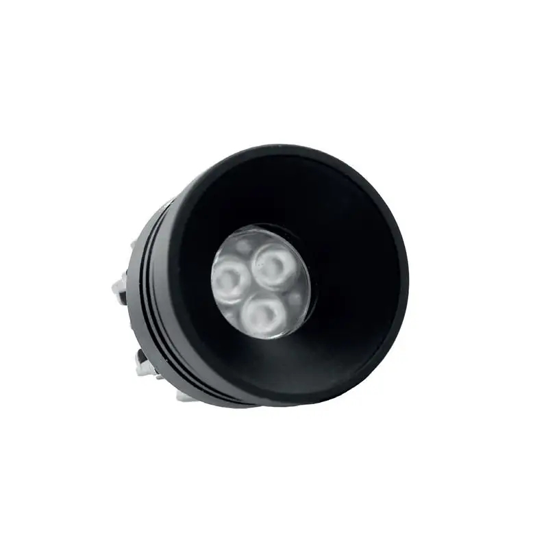 Spot LED Plutone TRM Verniciato Nero - Bianco 2700 °K - Power LED 10/30 Vdc - Foresti e Suardi - Illuminazione ad Incasso per Nautica e Esterni con Vetro Temprato e Ghiera in Ottone Ultima Occasione