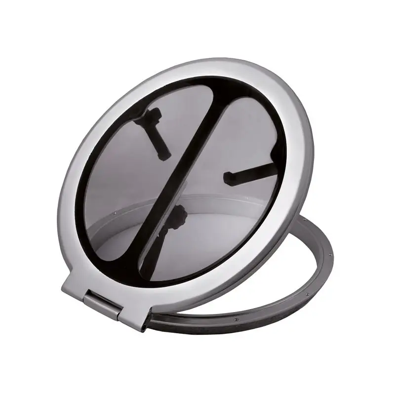 Passi d'uomo in alluminio Foresti e Suardi - Alta qualità e design funzionale per imbarcazioni di prestigio, guarnizioni in neoprene e lastra PMMA grigio fumeè, diverse misure disponibili. Compra Online