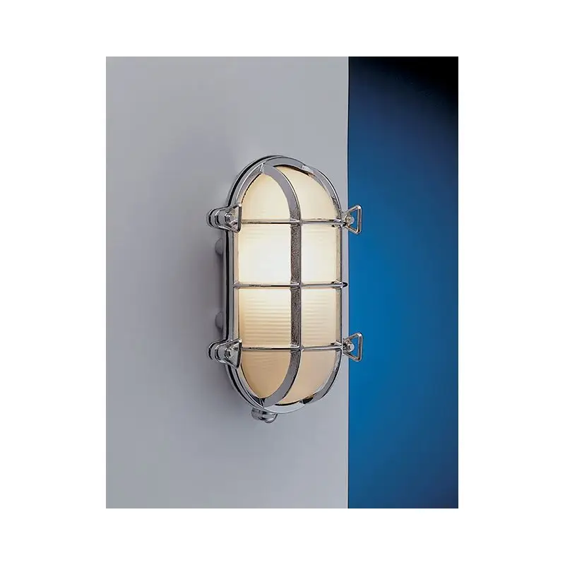 A Buon Prezzo Lampada Tartaruga Ovale Foresti e Suardi in Ottone Cromato (175x130) - E27 Max 42W, Diffusori Sabbiato e Trasparente, Power LED 9W - Gruppo di rischio Fotobiologico EN 62471