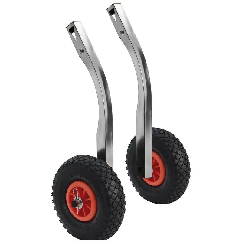 Acquista Ora Ruote alaggio ribaltabili per gommoni fino a 160kg con bracci girevoli in acciaio inox - Vendute a coppie