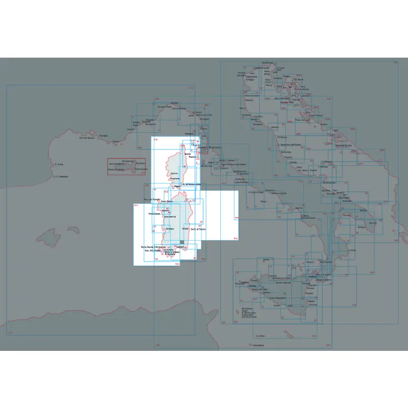 Carta Nautica Da Capo Carbonara a Capo Spartivento - Scala 1:100.000, Dimensioni 116 x 83 cm - Istituto Idrografico della Marina Promozione Esclusiva