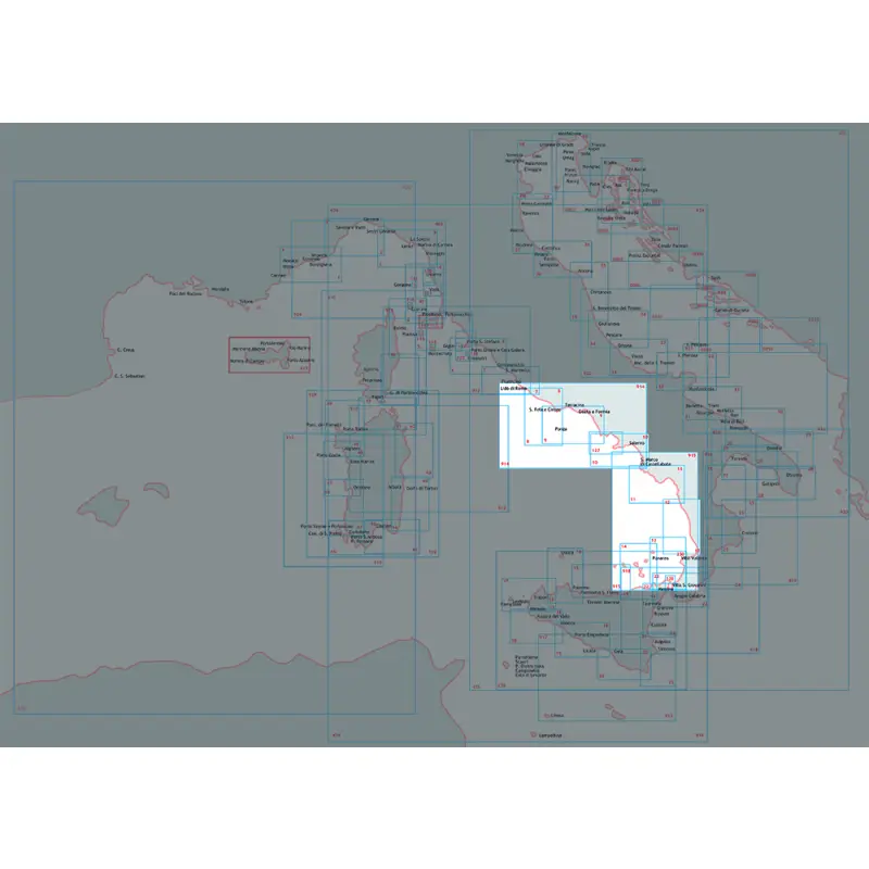 Carta Nautica "Da Fiumicino a Punta Licosa" - Istituto Idrografico della Marina, Scala 1:250.000, 116 x 83 cm - Naviga con Precisione e Sicurezza Occasione Imperdibile