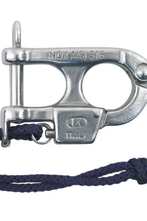 Moschettone Sci Nautico Omologato in Acciaio Inox - Sgancio Rapido Kong fino a 1000 Kg - Lunghezza 59 mm Super Prezzo