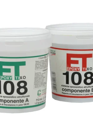 Offerta Speciale C-systems ET 108 KG - Sistema Epossidico Tixotropico per Incollaggi Nautici 100:80 - Alta Resa 350-450 g/mq per Coperte di Grandi Dimensioni e Assemblaggi Vetroresina