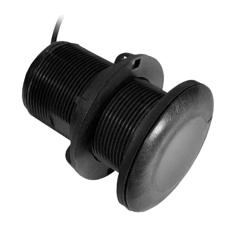 Trasduttore Passante in Plastica per Barche 4-14° con Sensore di Temperatura, Frequenza 77/200kHz, Potenza 500W e Cavo da 9 mt - Connettore a 8 Pin e Tilt 12° Nuovo Arrivo