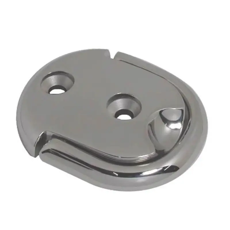 Ordina Subito Piastra Ovale Inox AISI 316 con 2 Anelli Doppio - Anelli Abbattibili con Frizione Antirollio, Carico di Rottura 900 kg per Nautica e Vela