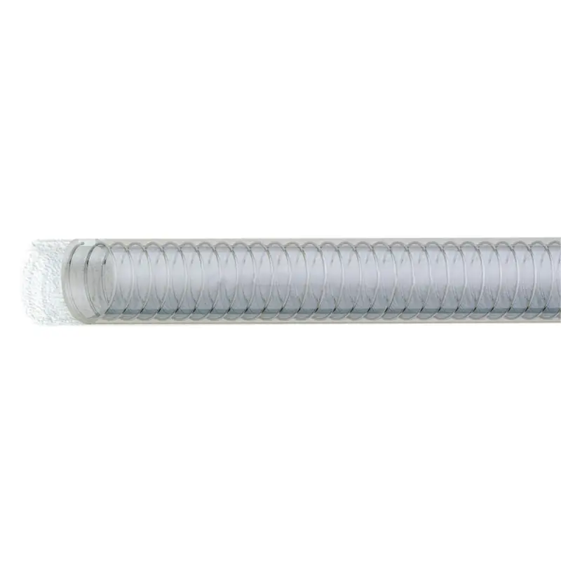 Bestseller Tubo Spirale in PVC Ø 60mm - 30mt, Trasparente e Atossico per Aspirazione e Mandata di Liquidi Alimentari, Flessibile e Resistente all'Abrasione, Pressione di Esercizio 4 Bar - Venduto a Rotolo