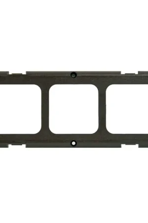 Prezzo Basso Supporto a Tre Moduli in Plastica Grigia RAL 7015 per Equipaggiamento Elettrico Nautico - Utilizzabile per Installazioni Modulari di Alta Qualità