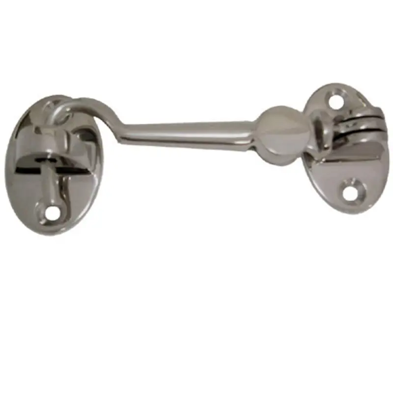 Ultima Occasione Gancetto Inox 316 a Doppio Snodo - Fermaporta in Acciaio AISI 316, Lunghezza Totale 102 mm - Accessori Nautici di Alta Qualità