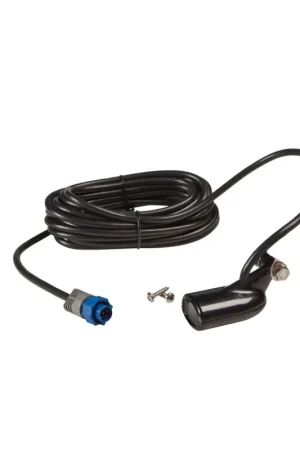 Trasduttore da Poppa Doppia Frequenza 83/200kHz con Connettore 7 Pin Blu per Lowrance - Sensore di Temperatura e Cavo da 6mt Super Prezzo