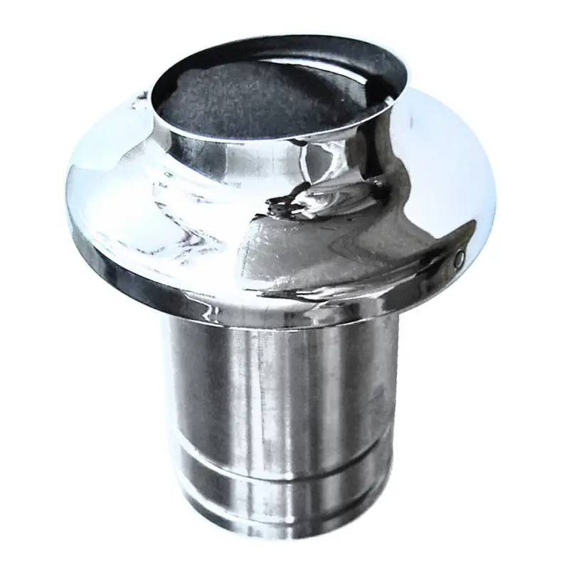 Bocchettone Scarico Motore Ø 50 mm in Acciaio Inox AISI 316 con Paletta Antiriflusso - Fissaggio a 4 Prigionieri Ø 6 mm Occasione Imperdibile