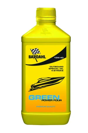 Reso Gratuito Olio Lubrificante Sintetico Bardahl Green Power Four 10W-40 per Motori Fuoribordo 4 Tempi a Benzina